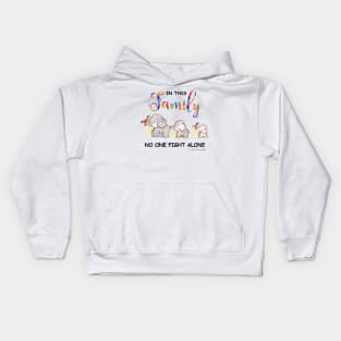 In This Family No One Fight Alone Autism Awareness Kids Hoodie